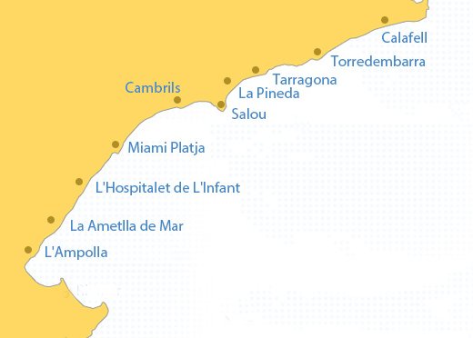 Mapa de: Costa Daurada