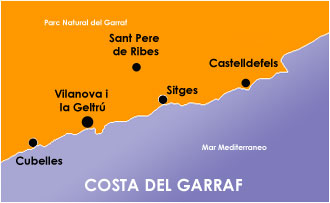 Mapa de: Costa del Garraf